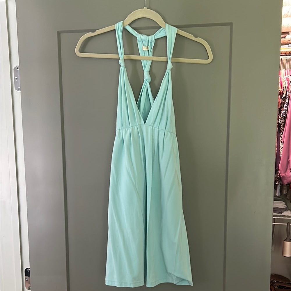 Indah Light Green Halter Dress